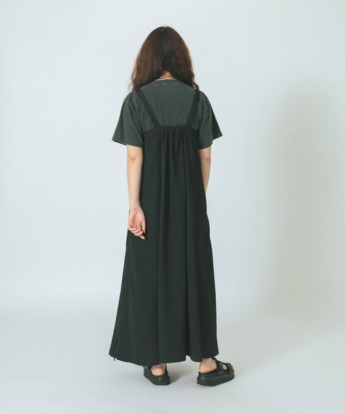 THOUSAND MILE（サウザンドマイル）の「(THOUSAND MILExGENE HEAVENS)ZIP FRONT SUSPENDER JUMPER SKIRT DRESS（ワンピース・レディース・ブラック/カーキ・ONE SIZE）」の10枚目の写真
