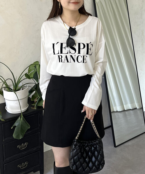 prose verse(プロズヴェール)の「フロッキーロゴロンT(Tシャツ/カットソー・レディース・オフホワイト・MEDIUM/LARGE)」の1枚目の写真