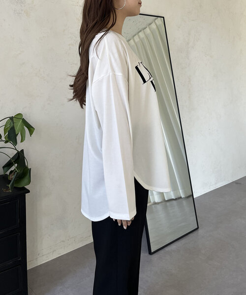 prose verse(プロズヴェール)の「フロッキーロゴロンT(Tシャツ/カットソー・レディース・オフホワイト・MEDIUM/LARGE)」の14枚目の写真