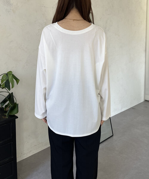 prose verse(プロズヴェール)の「フロッキーロゴロンT(Tシャツ/カットソー・レディース・オフホワイト・MEDIUM/LARGE)」の15枚目の写真