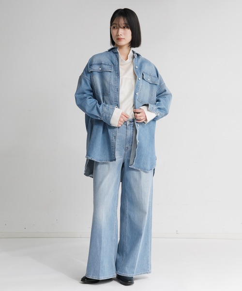 ヘルシーデニム 長袖シャツブラウス S - B:MING LIFE STORE by BEAMS｜Healthy DENIM / Almond オーバー