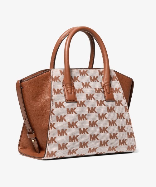MICHAEL KORS(マイケルコース)の「AVRIL ジャカード サッチェル スモール - MKシグネチャー(ハンドバッグ・レディース・ブラウン系・FREE)」の7枚目の写真