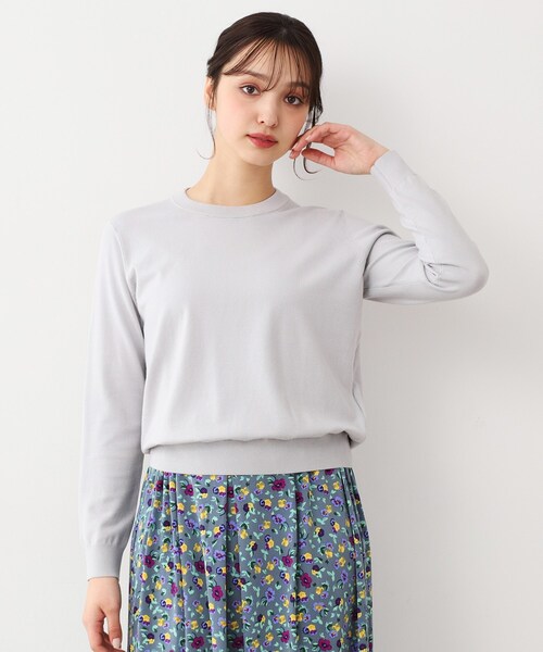 LAURA ASHLEY（ローラアシュレイ）の「【同素材アイテムあり】ソフトタッチ 無地カラーニット（ニット/セーター・レディース・ライトグレー/ピンク・38/40）」の3枚目の写真