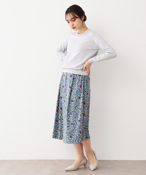 LAURA ASHLEY（ローラアシュレイ）の「【同素材アイテムあり】ソフトタッチ 無地カラーニット（ニット/セーター・レディース・ライトグレー/ピンク・38/40）」の5枚目の写真