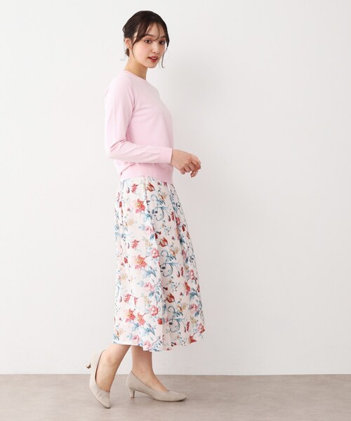 LAURA ASHLEY（ローラアシュレイ）の「【同素材アイテムあり】ソフトタッチ 無地カラーニット（ニット/セーター・レディース・ライトグレー/ピンク・38/40）」の9枚目の写真