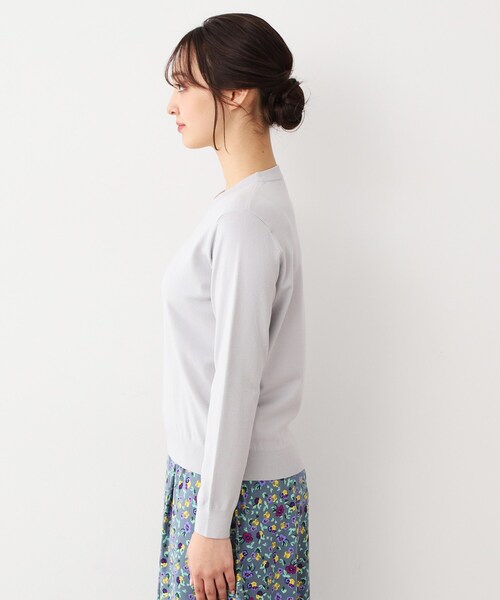 LAURA ASHLEY（ローラアシュレイ）の「【同素材アイテムあり】ソフトタッチ 無地カラーニット（ニット/セーター・レディース・ライトグレー/ピンク・38/40）」の12枚目の写真