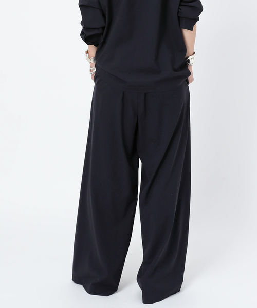 AP STUDIO（エーピーストゥディオ）の「SPWOOL パンツ（スラックス・レディース・ネイビー・38/36/34）」の3枚目の写真