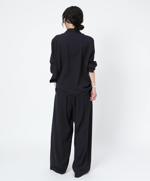 AP STUDIO（エーピーストゥディオ）の「SPWOOL パンツ（スラックス・レディース・ネイビー・38/36/34）」の9枚目の写真