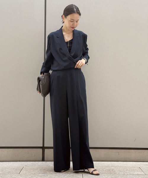 AP STUDIO（エーピーストゥディオ）の「SPWOOL パンツ（スラックス・レディース・ネイビー・38/36/34）」の12枚目の写真