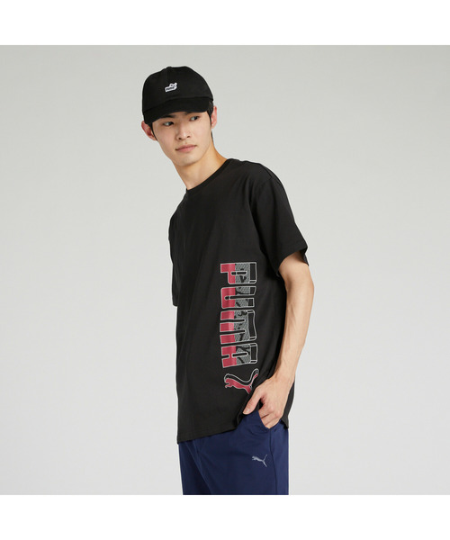 PUMA(プーマ)の「PUMA プーマ メンズ ESS ロゴ ラブ MX グラフィック 半袖 Tシャツ(Tシャツ/カットソー・メンズ・ブラック/ホワイト・LARGE/MEDIUM/X-LARGE/XX-LARGE/SMALL)」の1枚目の写真