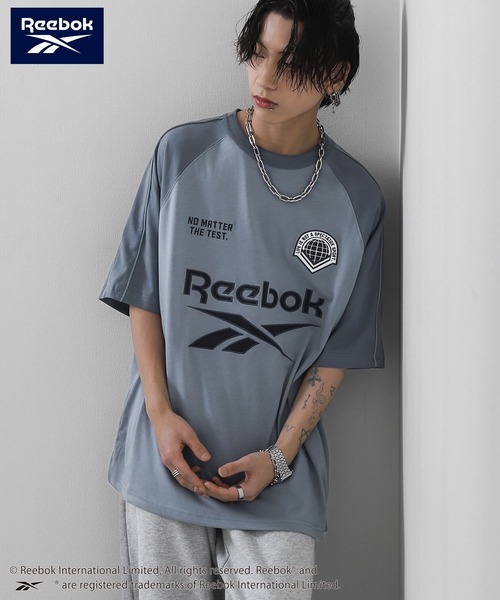 Reebok(リーボック)の「【REEBOK】 ラグラン ゲーム Tシャツ / 半袖 / ロゴ刺繍(Tシャツ/カットソー・メンズ・ホワイト/アイボリー/サックスブルー/グレイッシュベージュ・MEDIUM/LARGE/X-LARGE)」の4枚目の写真