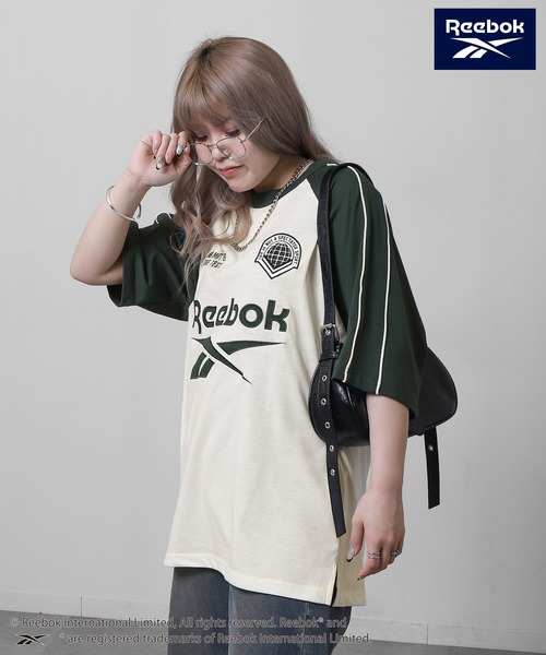 らぐな セール】【REEBOK】 ラグラン ゲーム Tシャツ / 半袖 / ロゴ刺繍（T