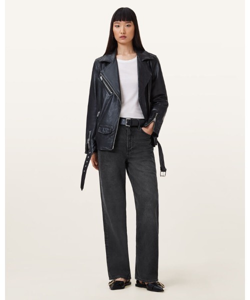 ALLSAINTS(オールセインツ)の「BLAKE WIDE LEG DENIM JEANS | BLAKE ワイド レッグ デニム ジーンズ(デニムパンツ・レディース・グレー・24/25/26)」の1枚目の写真