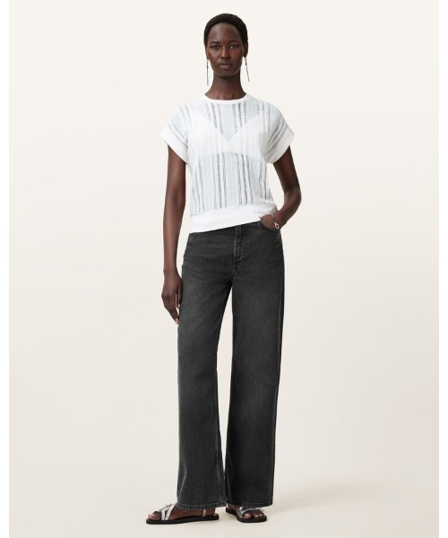 ALLSAINTS(オールセインツ)の「BLAKE WIDE LEG DENIM JEANS | BLAKE ワイド レッグ デニム ジーンズ(デニムパンツ・レディース・グレー・24/25/26)」の13枚目の写真
