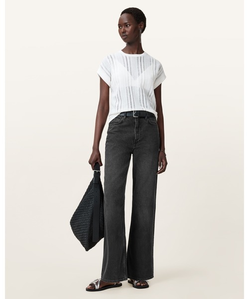 ALLSAINTS(オールセインツ)の「BLAKE WIDE LEG DENIM JEANS | BLAKE ワイド レッグ デニム ジーンズ(デニムパンツ・レディース・グレー・24/25/26)」の10枚目の写真