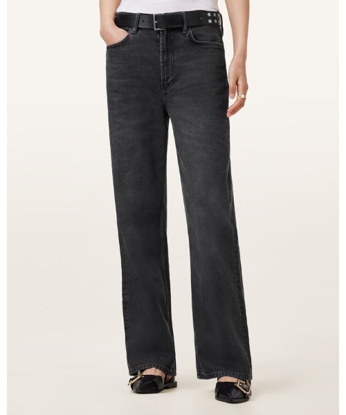 ALLSAINTS(オールセインツ)の「BLAKE WIDE LEG DENIM JEANS | BLAKE ワイド レッグ デニム ジーンズ(デニムパンツ・レディース・グレー・24/25/26)」の3枚目の写真
