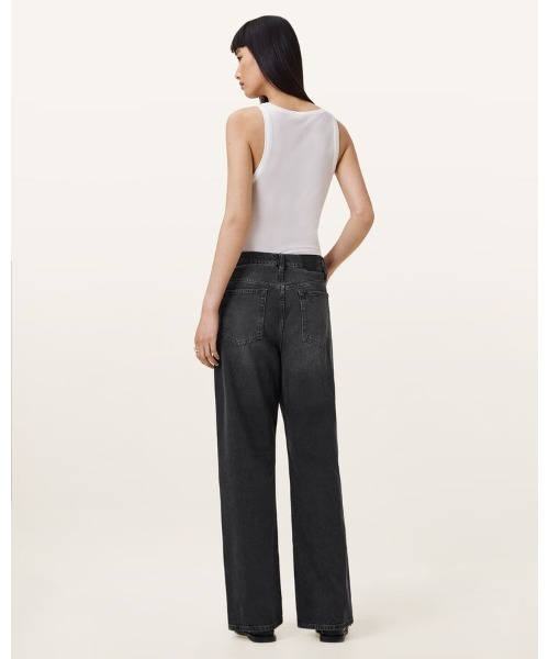 ALLSAINTS(オールセインツ)の「BLAKE WIDE LEG DENIM JEANS | BLAKE ワイド レッグ デニム ジーンズ(デニムパンツ・レディース・グレー・24/25/26)」の9枚目の写真