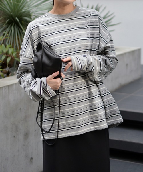 セール】マルチボーダーTOPS（Tシャツ/カットソー）｜Marient