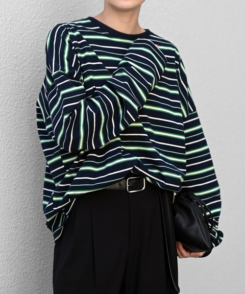 セール】マルチボーダーTOPS（Tシャツ/カットソー）｜Marient