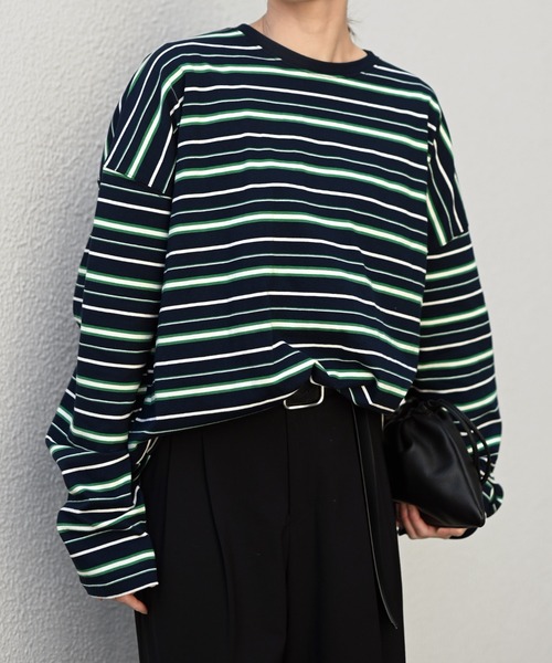 セール】マルチボーダーTOPS（Tシャツ/カットソー）｜Marient