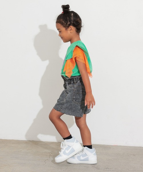 Ocean&Ground(オーシャン&グラウンド)の「デニムフレアショートパンツ(デニムパンツ・キッズ・ブラック/ブルー・120/110/100/90/140/130)」の8枚目の写真