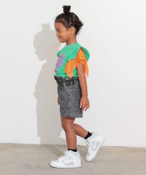 Ocean&Ground(オーシャン&グラウンド)の「デニムフレアショートパンツ(デニムパンツ・キッズ・ブラック/ブルー・120/110/100/90/140/130)」の9枚目の写真