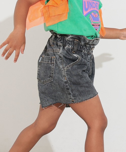 Ocean&Ground(オーシャン&グラウンド)の「デニムフレアショートパンツ(デニムパンツ・キッズ・ブラック/ブルー・120/110/100/90/140/130)」の10枚目の写真