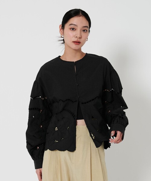 beauty&youth エンブロイダリー刺繍入りシャツunitedarrows BY 