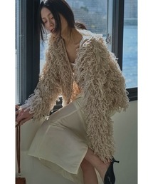 marjour マージュール カーディガン マージュール marjour RIB KNIT SHORT CARDIGAN （BLACK