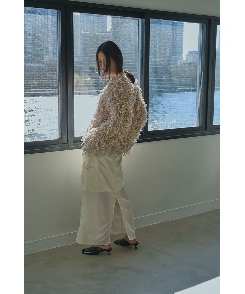 marjour（マージュール）の「MIX LOOP KNIT CARDIGAN（カーディガン/ボレロ・レディース・グレー/ベージュ・M）」の12枚目の写真