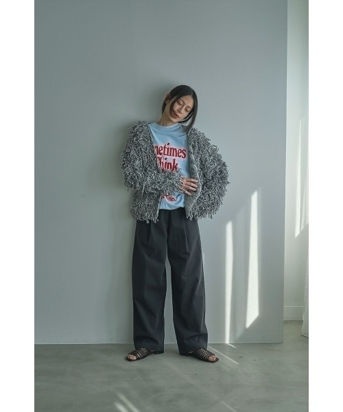 marjour（マージュール）の「MIX LOOP KNIT CARDIGAN（カーディガン/ボレロ・レディース・グレー/ベージュ・M）」の8枚目の写真