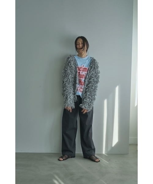 marjour（マージュール）の「MIX LOOP KNIT CARDIGAN（カーディガン/ボレロ・レディース・グレー/ベージュ・M）」の22枚目の写真