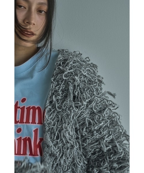 marjour（マージュール）の「MIX LOOP KNIT CARDIGAN（カーディガン/ボレロ・レディース・グレー/ベージュ・M）」の14枚目の写真