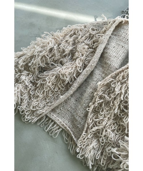 marjour（マージュール）の「MIX LOOP KNIT CARDIGAN（カーディガン/ボレロ・レディース・グレー/ベージュ・M）」の20枚目の写真