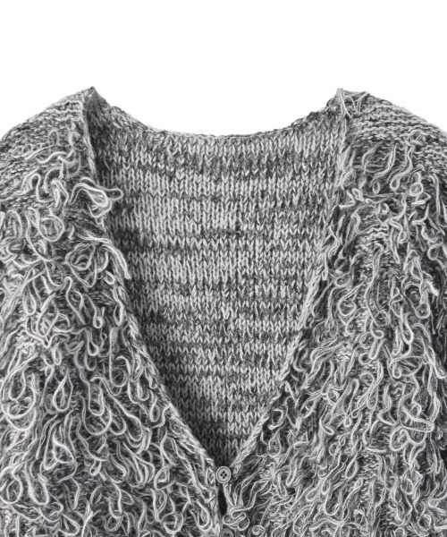 marjour（マージュール）の「MIX LOOP KNIT CARDIGAN（カーディガン/ボレロ・レディース・グレー/ベージュ・M）」の11枚目の写真