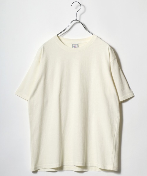 JEMORGAN(ジェーイーモーガン)の「JEMORGAN(ジェーイーモーガン)ピグメント製品染め カラーTシャツ メンズ レディース ユニセックス/パックT(Tシャツ/カットソー・メンズ・オレンジ/パープル/グリーン/ブラック/サックスブルー/オフホワイト・M/L/XL)」の7枚目の写真