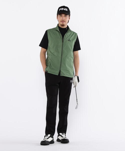 PING APPAREL ベスト Lサイズ セール】【PING APPAREL】ストレッチ布帛/メッシュジャガード