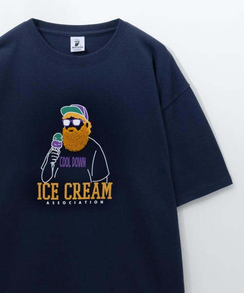 Mac-House(マックハウス)の「ヒゲサガラ刺繍Tシャツ(Tシャツ/カットソー・メンズ・ホワイト/ブラック/ネイビー/ホワイト系その他・M/L/XL)」の4枚目の写真