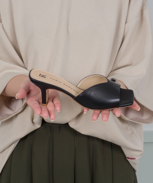 FABIO RUSCONI（ファビオルスコーニ）の「【FABIO RUSCONI/ファビオルスコーニ】ミュール サンダル 本革（サンダル・レディース・ブラック・39/36/37/38）」の4枚目の写真