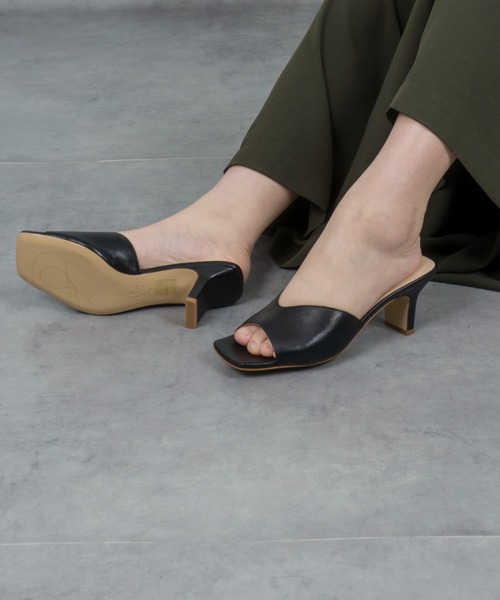 FABIO RUSCONI（ファビオルスコーニ）の「【FABIO RUSCONI/ファビオルスコーニ】ミュール サンダル 本革（サンダル・レディース・ブラック・39/36/37/38）」の6枚目の写真