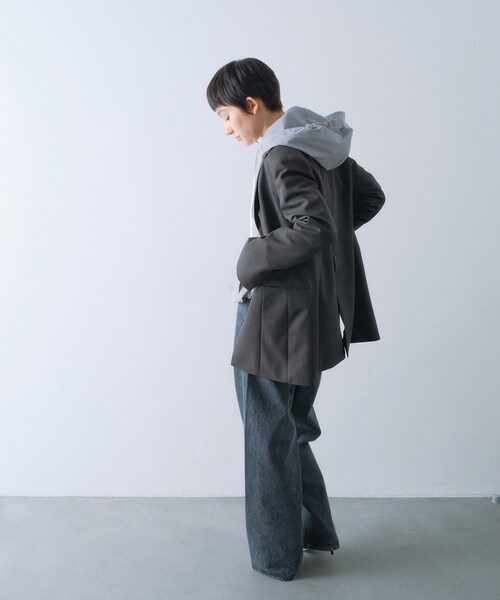 CODE A（コードエー）の「sheer sporty blouson（ブルゾン・レディース・ブラック/ホワイト/グレー・00）」の7枚目の写真