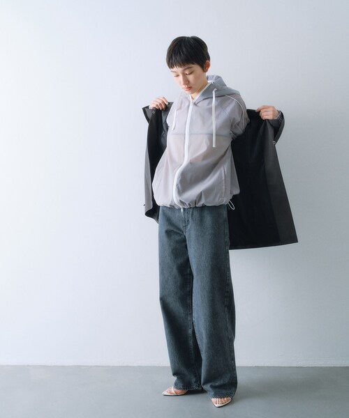 CODE A（コードエー）の「sheer sporty blouson（ブルゾン・レディース・ブラック/ホワイト/グレー・00）」の8枚目の写真