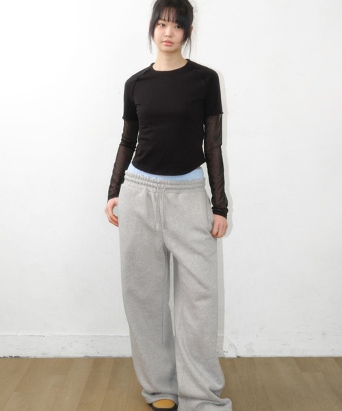 スウェットパンツ AMES-WORLDWIDE WORLDWIDE SWEATPANTS AMES WORLDWIDE／レイヤードスウェットパンツ（スウェットパンツ