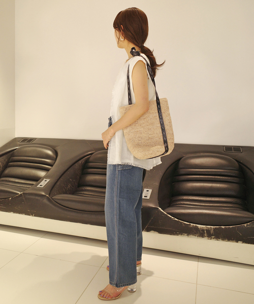 MADE IN MADA（メイドインマダ）の「MADE IN MADA/メイドインマダ SLOBE別注 ALICE STITCH BAG（かごバッグ・レディース・ベージュ・FREE）」の9枚目の写真