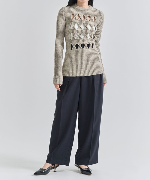 ZOZOTOWN限定》【Louren/ローレン】british wool design knit ZOZOTOWN限定》【Louren/ローレン】british wool design knit