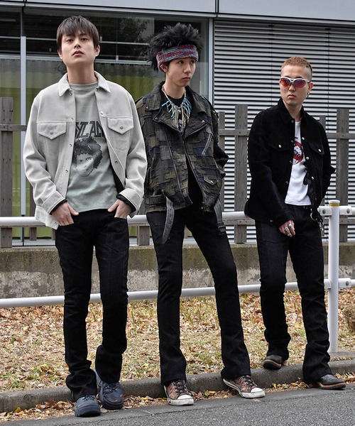 blackmeans(ブラックミーンズ)の「blackmeans LABORATORY R別注 “Dot Pattern” フレアパンツ(デニムパンツ・メンズ・ブラック・3)」の13枚目の写真