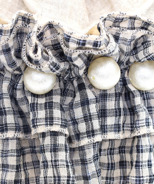 SMIR NASLI（サミールナスリ）の「フリル×パールバケツ型カゴバッグ（かごバッグ・レディース・ナチュラル/ブラウン/ブラック・FREE）」の16枚目の写真