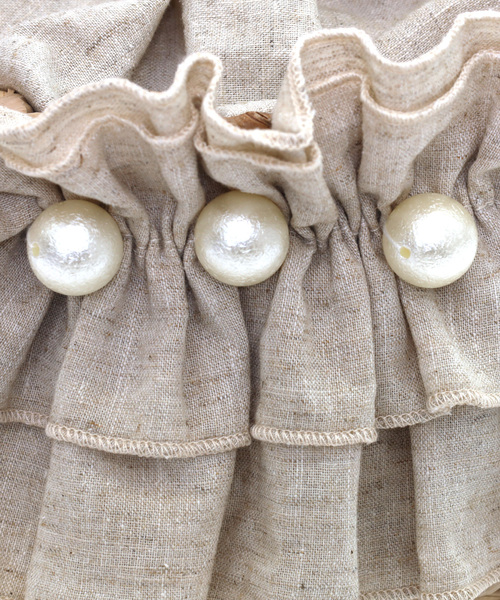 SMIR NASLI（サミールナスリ）の「フリル×パールバケツ型カゴバッグ（かごバッグ・レディース・ナチュラル/ブラウン/ブラック・FREE）」の17枚目の写真