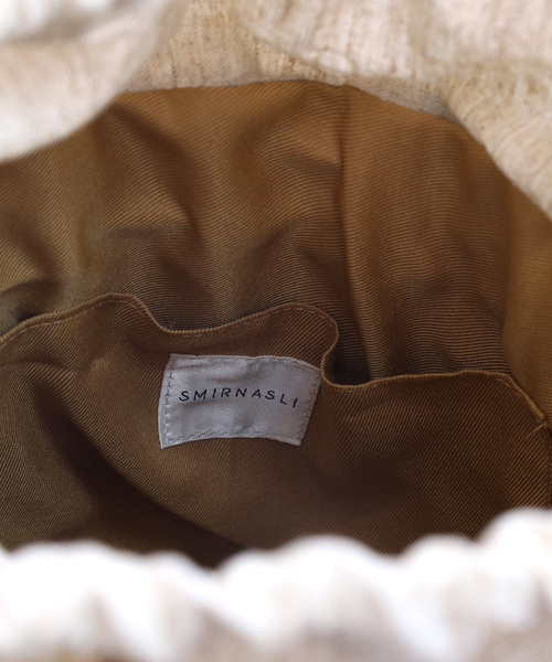 SMIR NASLI（サミールナスリ）の「フリル×パールバケツ型カゴバッグ（かごバッグ・レディース・ナチュラル/ブラウン/ブラック・FREE）」の20枚目の写真