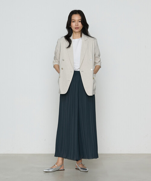 K.T KIYOKO TAKASE（キヨコタカセ）の「リネン ジャケット（テーラードジャケット・レディース・ベージュ/チャコール・11号/7号/9号）」の9枚目の写真